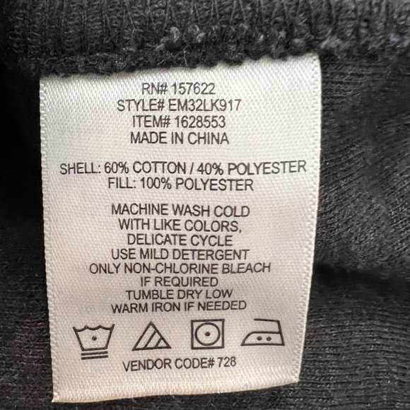 Eddie Bauer Quilted Quarter Snap Pullover Sweater Sweatshirt Grey Size Medium - Picture 6 of 9